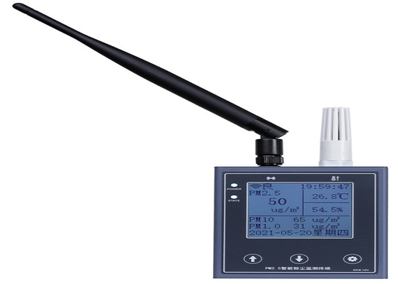 China IN-FCJC black PM2. 5 intelligent dust monitoring terminal 98L*80W*24H(mm) 1ug/m3 DC12V/1A 3W supplier